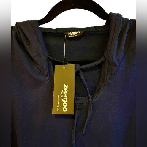 Zeagoo Navy Blue Hoodie Sweatshirt Draw String Size Medium Cotton Blend NWT