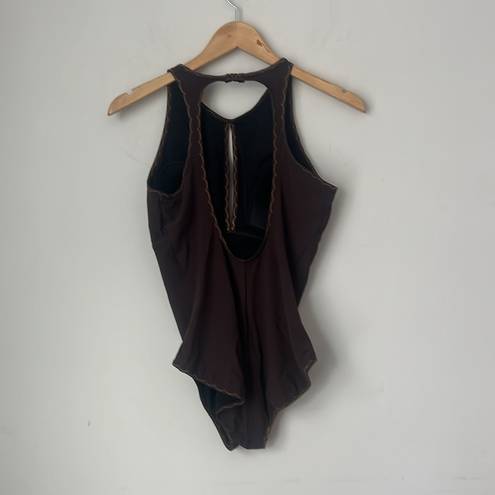 Gottex  Vintage Brown One Piece Ladies Swimsuit Sz 14 ◼️