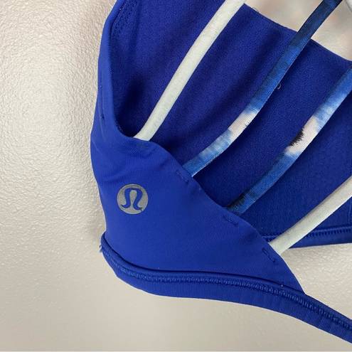 Lululemon  Athletica Free To Be Wild Sapphire Blue Sports Bra Multi Straps Size 4