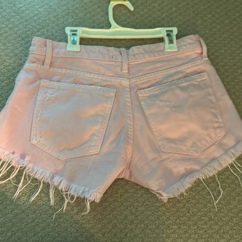 Ramy Brook  Christy low rise pink jean shorts size 25 runs big in waist