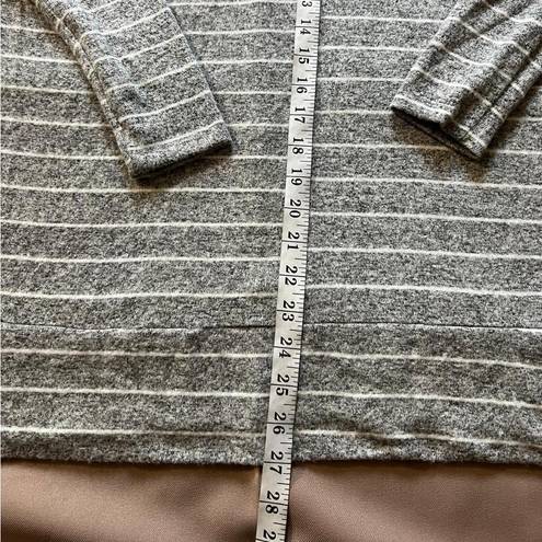 BKE  Women’s Cowl Neck Sweater Gray With White strips size Small