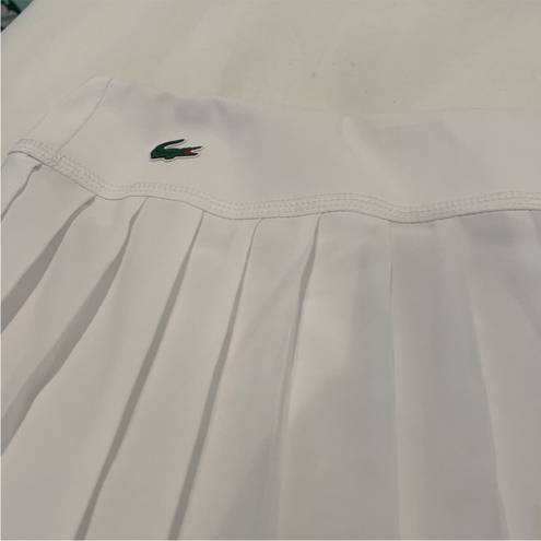 Lacoste Athletic Pleated White Tennis Mini Skirt Sport