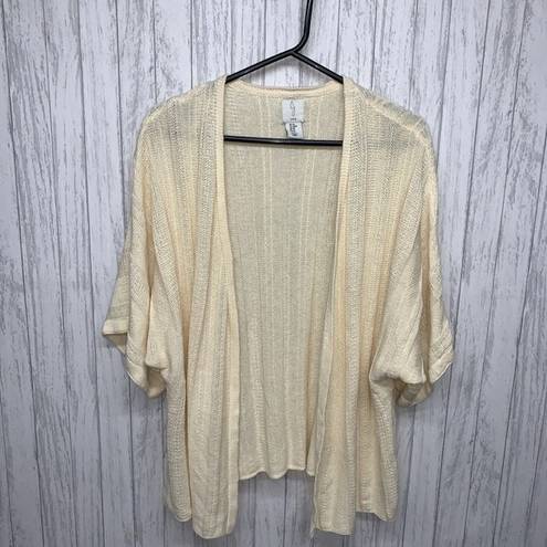 Joie Womens Size M  Ivory Cardigan Short Sleeve EUC