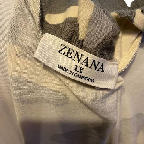 Zenana Outfitters Camo Cardigan Size 1X
