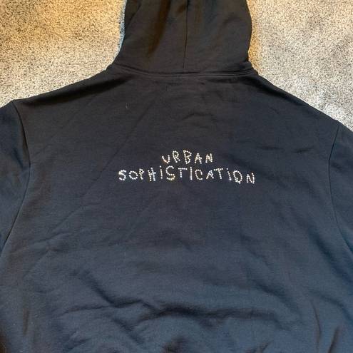 Urban Sophistication Rhinestone Hoodie Size M