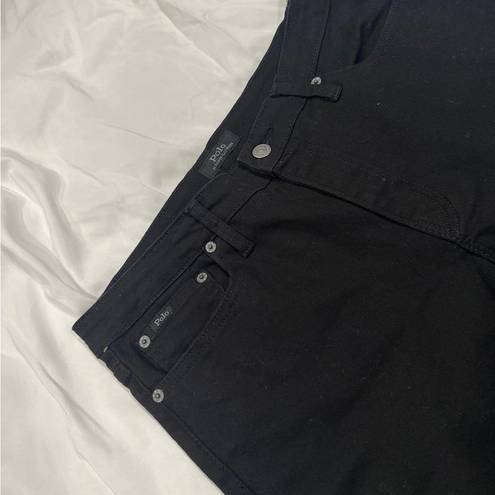 Polo  Ralph Lauren zippers straight leg black jeans, XL 98% cotton  2% elastane