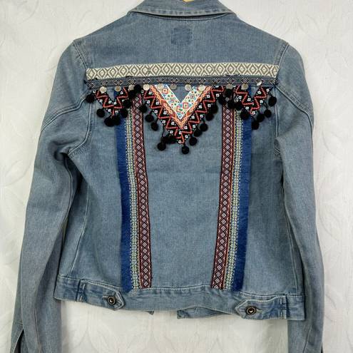 Boom Boom Jeans  Denim Jacket 5-Button Front 2 Pockets Size S