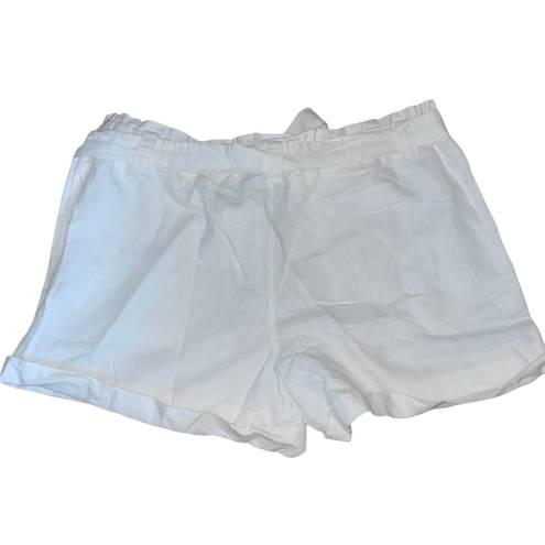 New York & Co. Linen Blend Belted Paper Bag Waist Shorts 