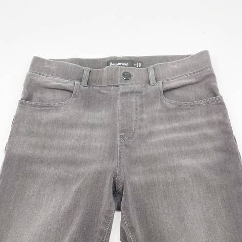 Betabrand  Petite Size PS Yoga Denim Skinny Jeans Gray Pull On Stretch Mid-Rise