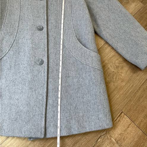 London Fog  Light Blue Wool Blend Winter Over Coat ~ Women’s Size 8