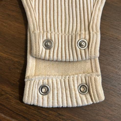 Aura  Ribbed Bodysuit, Size S/M, Tan