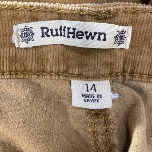 Ruff Hewn Skinny High Rise Corduroy Caramel Pants Size 14