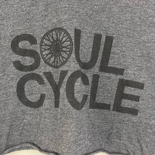 SoulCycle Grey Black Cropped Graphic Tee