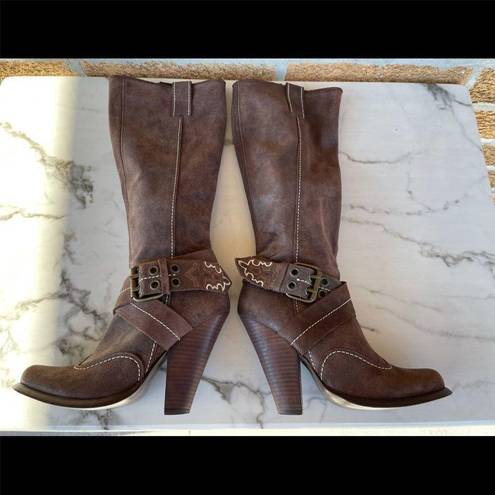 Antik Denim  tall brown suede boots size 8