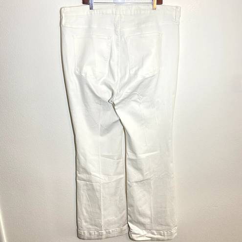 Good American  Good Flare Jeans Leg 5-Pocket Flat Front Denim White 24 NWT