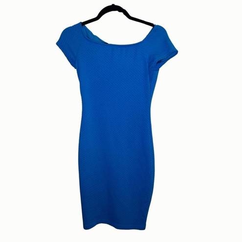 Bisou Bisou  Blue Pencil Bodycon Dress Size 4