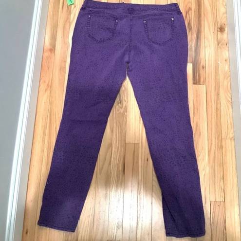 City Streets  Purple Cheetah Print Jeans