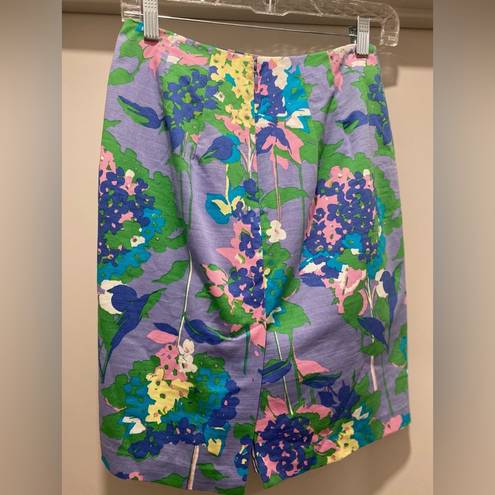 Tommy Hilfiger  Purple Pastel Floral Print Fitted Mini Skirt - Size 2