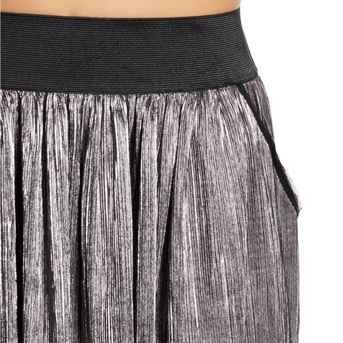 Zadig & Voltaire  Pleated Mini Skirt Jaffar Silver Size Medium 38