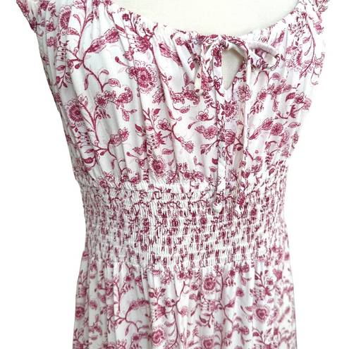 In Bloom  by Jonquil floral midi Nightgown nap dress cottage coquette pink medium