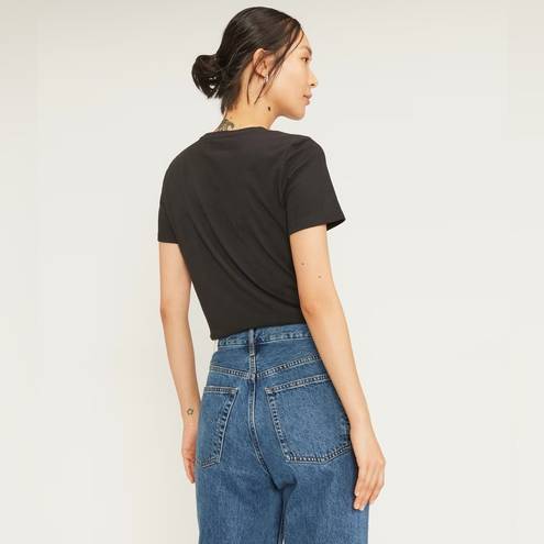 Everlane  The Organic Cotton Crew black soft tee shirt Size XXS NWT