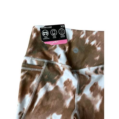 Gottex  Brown White Printed Bike Shorts Sz XS NEW