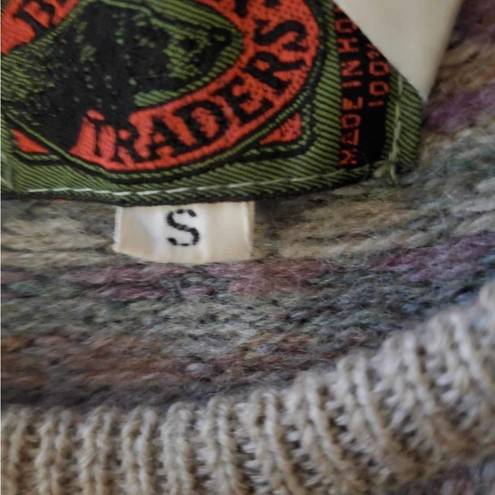 Boston Traders , ladies size small new wool, sweaters, tan with green and Brown