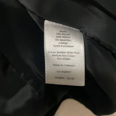 Talbots  Blazer Jacket Womens Size 18W Black Rayon Fabric Knit In Italy