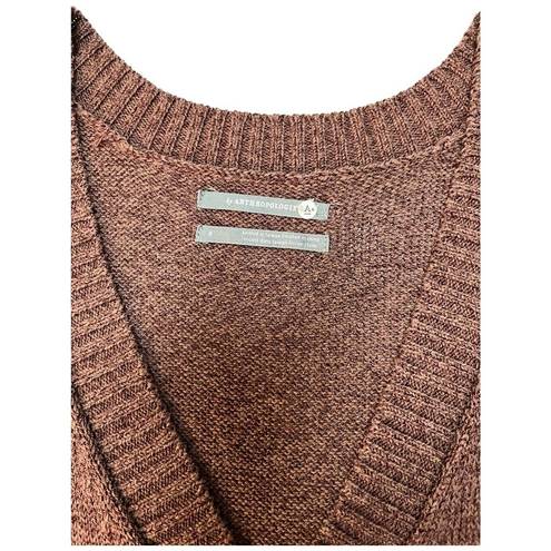 Anthropologie  Camilla V Neck Knit Sweater Tank Vest Brown S