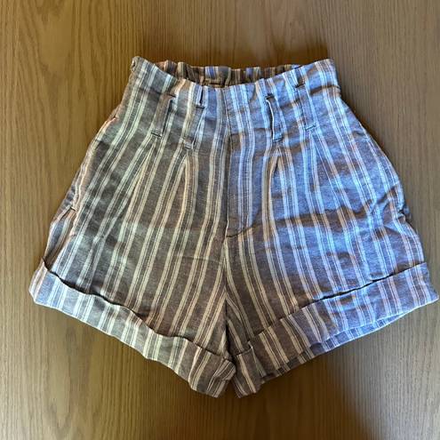 Abercrombie & Fitch Paperbag Linen Shorts