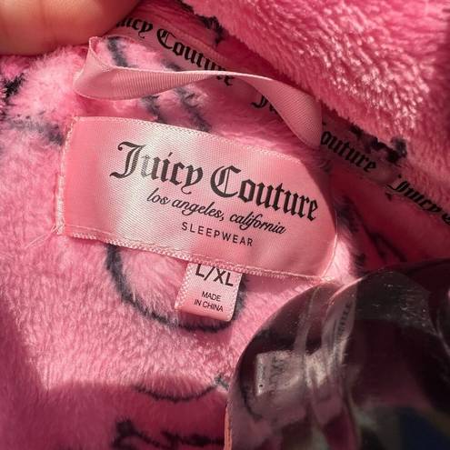 Juicy Couture  pink and black script robe