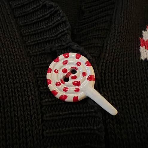 The Loft The Sweater Heavyweight Cardigan Sweater Christmas Candy Cane Buttons 2X