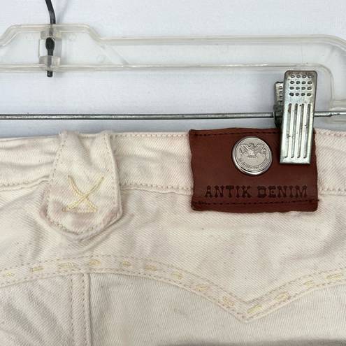 Antik Denim  Women's Cream Low Rise Bootcut Jeans Size 25 Western Button Fly