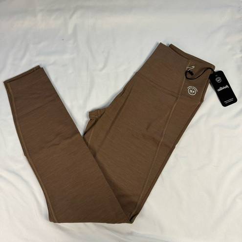 Allbirds NWT  Women Size L Cocoa Brown Natural Flow Legging Gym Active Cooling