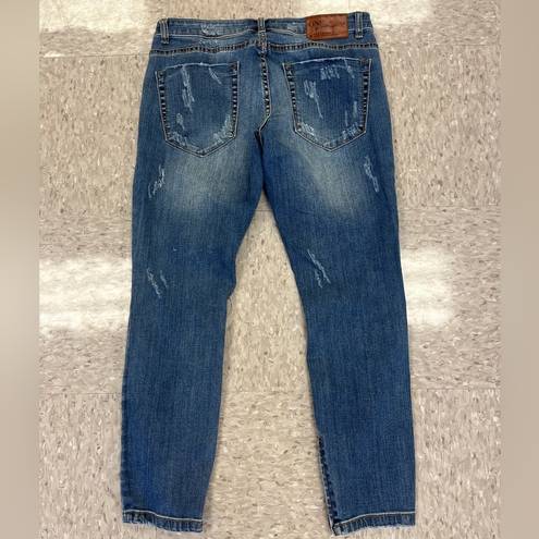 One Teaspoon One x  Trashed Free Birds Distressed Skinny Jeans 29