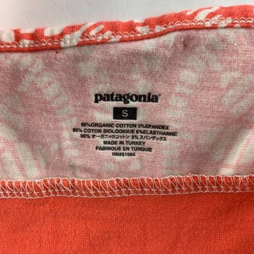 Patagonia  Coral Batik Printed Jersey Knit Sun Dress S