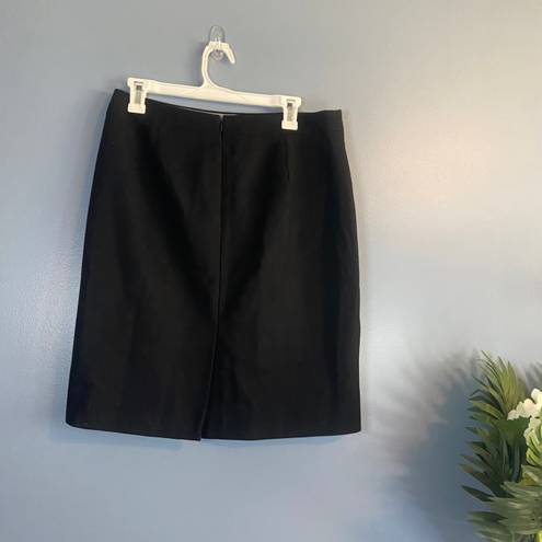 J.crew Factory The Pencil Skirt Black Wool Blend Knee Length Skirt