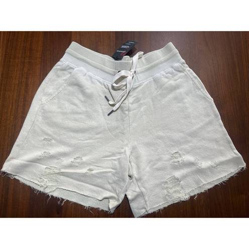 n:philanthropy  Coco Distressed Shorts in Vintage Bone Small New