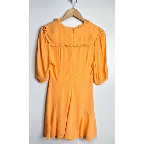 Olivaceous  Romper Womens Orange V Neck Tie Front Size Medium