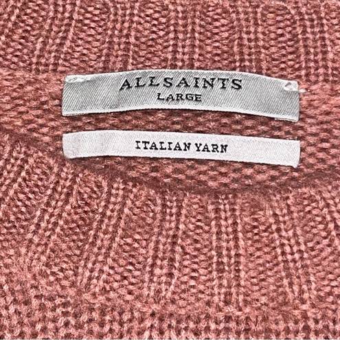 ALLSAINTS NEW With Tag All Saints Lou Uno Jumper Stripe Colorblock Crewneck Fuzzy Sweater