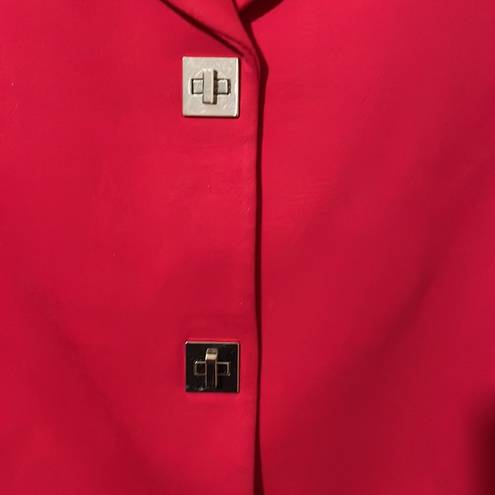 Tommy Hilfiger  3 Turn Clasp Cropped Blazer Red Size 6