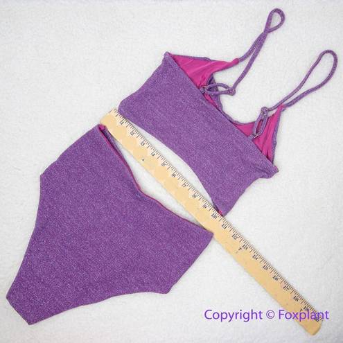 Beach Riot New! Set!  Zuri Kenzie bikini Glitter purple, size XS