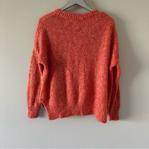 Elizabeth and James  Orange Googly Eye Mohair Blend Sweater