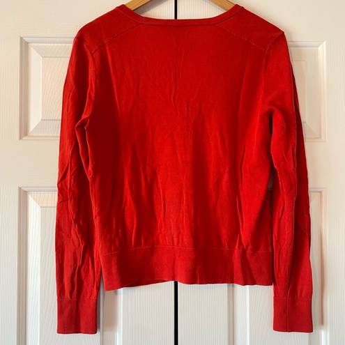 Loft  Red Button Front Cardigan, M