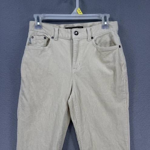 Krass&co Lauren Jeans  Pants Womens 2 Cream Corduroy Straight Ralph Lauren