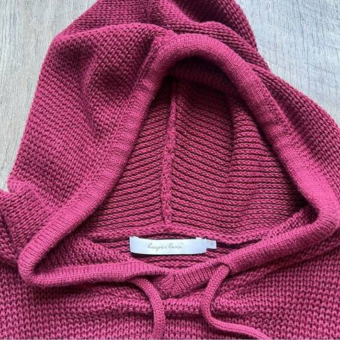 Harper  Lane Stitch Fix Knit Hoodie Sweater Burgundy Red Size Medium