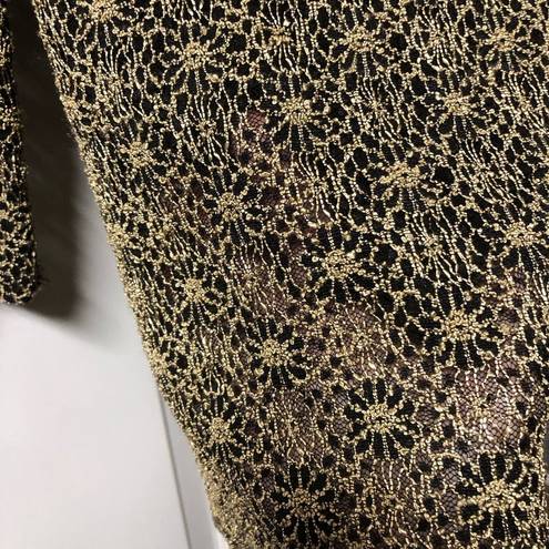 Daisy E K Designs Vintage Gold  Lace Top Size Small