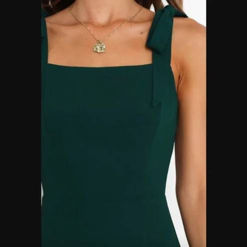 Petal and Pup  Laurel Green Tie Shoulder Side Slit Midi Dress 8