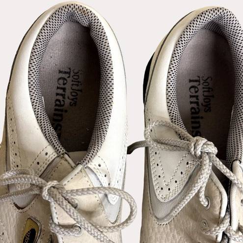 FootJoy  SoftJoys Terrains Womens Golf Shoes Cleats White Beige 8 M bv