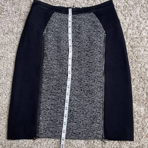 Rebecca Taylor  Tweed Panel Zipper Pencil Skirt Size 0